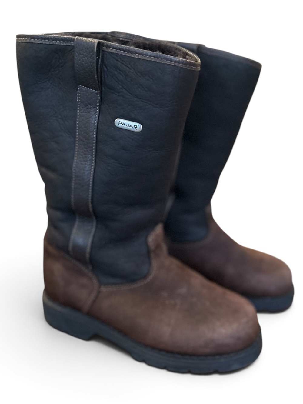 Pajar Women’s Leather & Shearling Pull Up  Winter Boots made in Canada size 8.5